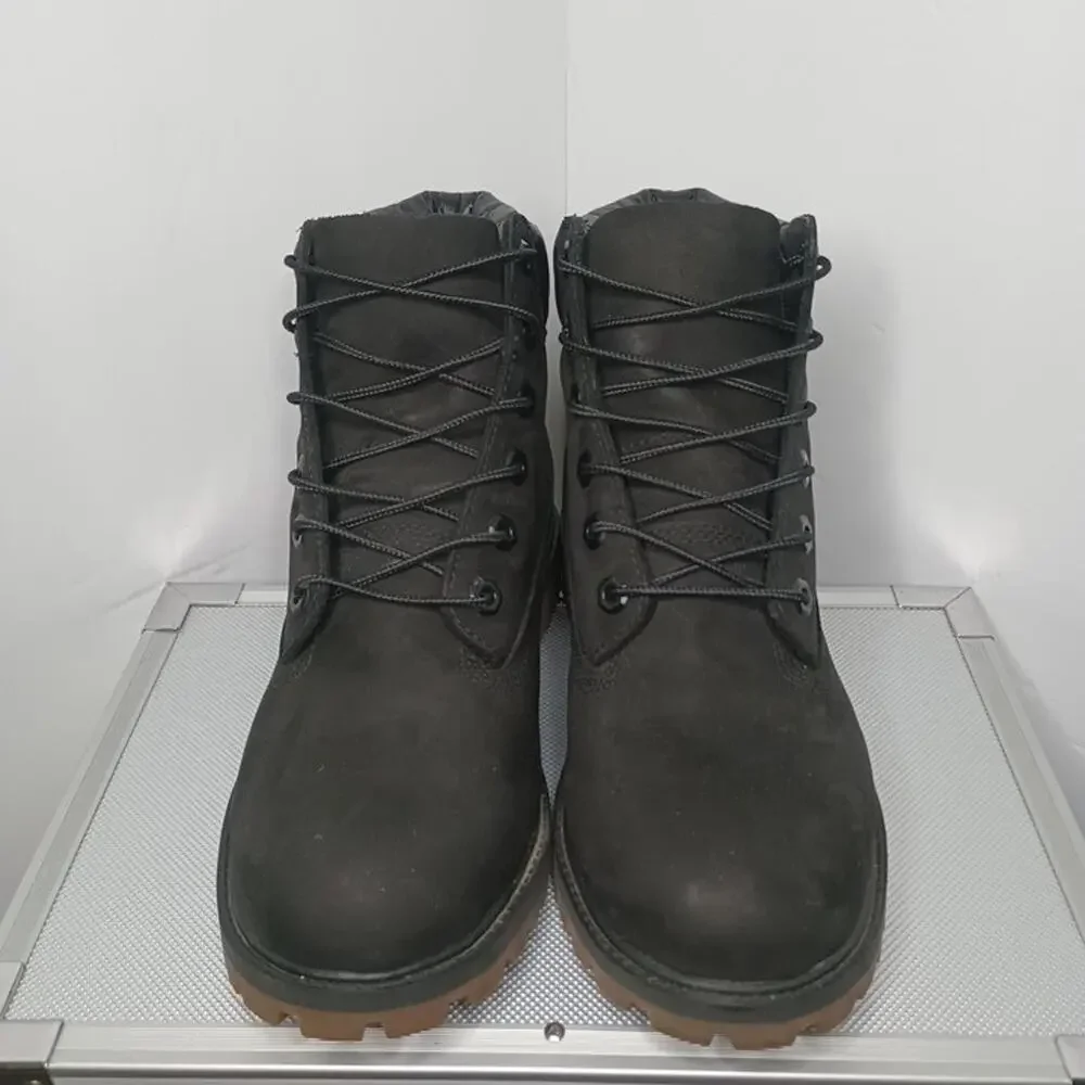 Timberland Mens Size 6 US 6.5 UK Black Suede Leather 6-Inch Boots Waterproof